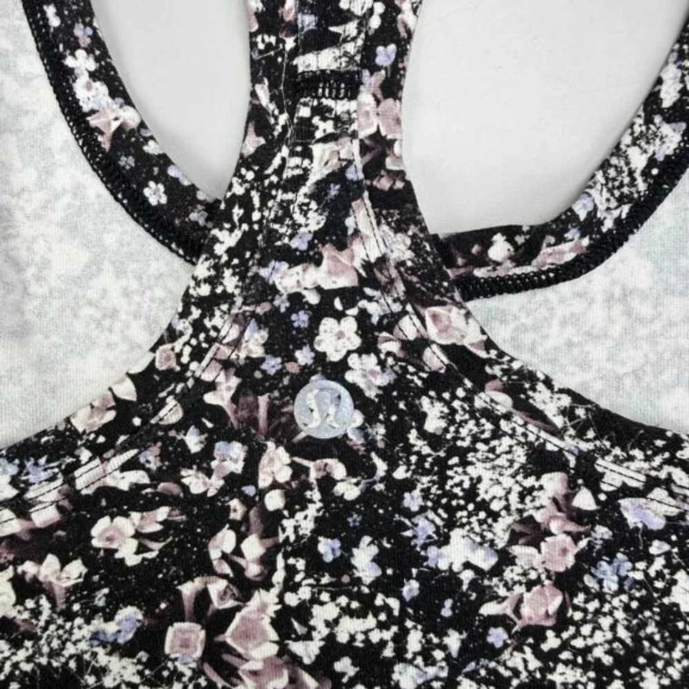 Lululemon Cool Racerback || Light Luon In Floral Spritz Multi - Picture 7 of 7